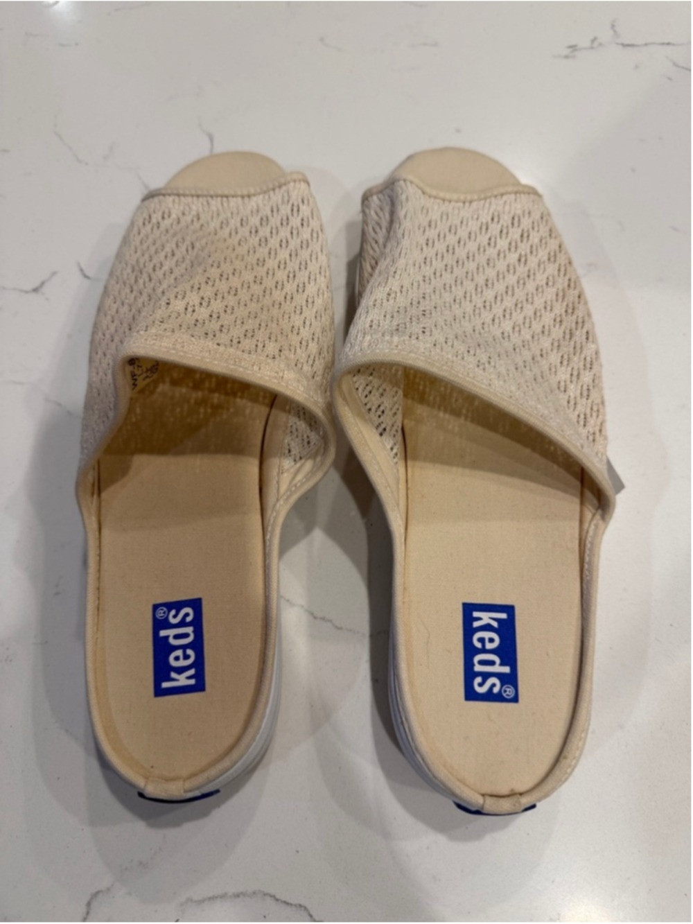 Keds Beige Mesh Mules & Clogs Size 9.5 EUC